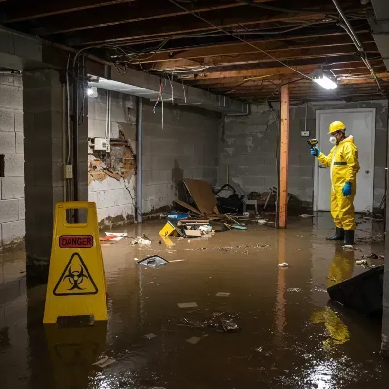 Flooded Basement Electrical Hazard in Brighton Park, IL Property