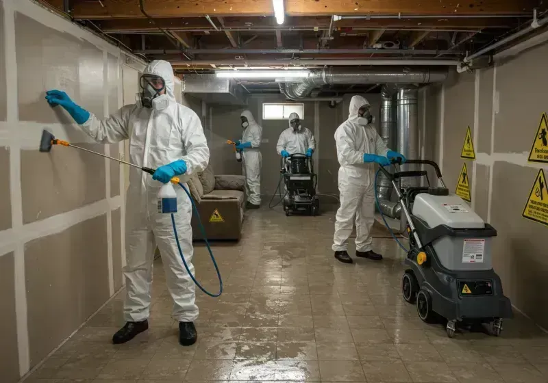 Basement Moisture Removal and Structural Drying process in Brighton Park, IL